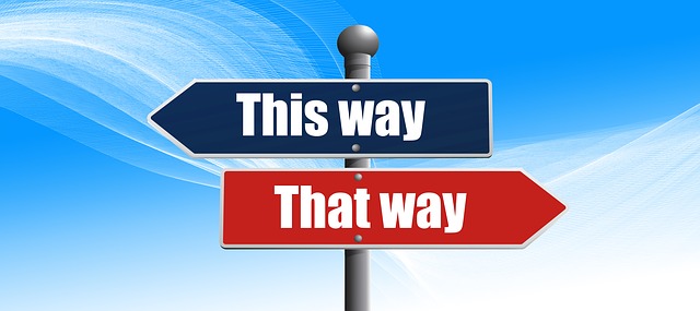 Digital workplace heading. This way that way